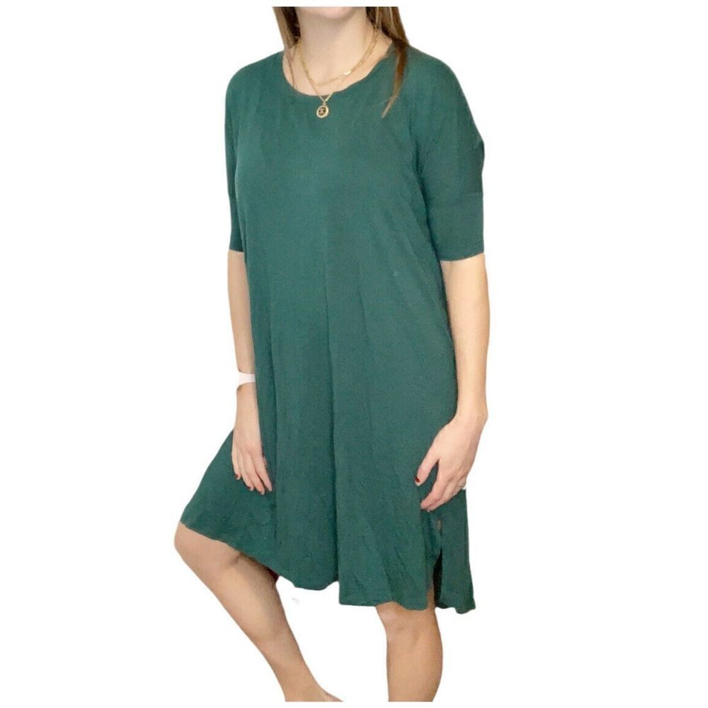 ASOS Women’s The T Shirt Midi Length Dress in Dark Emerald Green US Size 2/Small